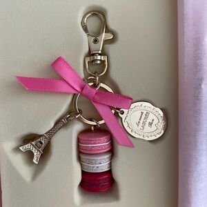 Authentic Laduree Macaron Charm pink red combo